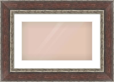 Brown Reverse Frame for 480 × 270mm artwork, with Smooth White Single Mount