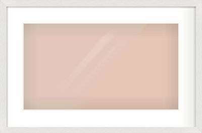 White Flat Frame for 48 × 27cm artwork, with Smooth White Single Mount
