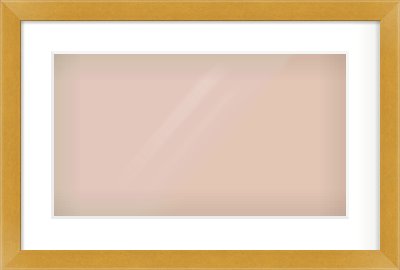 Gold Flat Frame for 480 × 270mm artwork, with Smooth White Single Mount