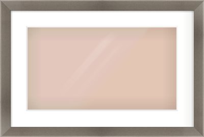Pewter Flat Frame for 480 × 270mm artwork, with Smooth White Single Mount