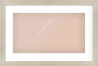Silver Flat Frame for 480 × 270mm artwork, with Smooth White Single Mount