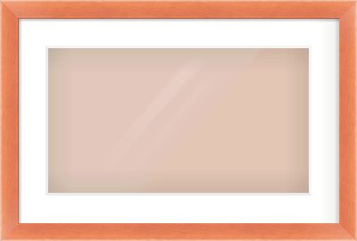 Bronze Flat Frame for 480 × 270mm artwork, with Smooth White Single Mount