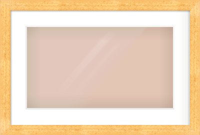 Oak Effect Flat Frame for 480 × 270mm artwork, with Smooth White Single Mount