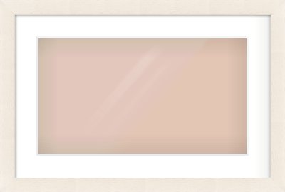 White Flat Frame for 48 × 27cm artwork, with Smooth White Single Mount