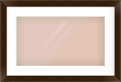 Wenge Stained Flat Frame for 480 × 270mm artwork, with Smooth White Single Mount