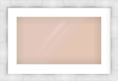 Silver Foil Flat Frame for 480 × 270mm artwork, with Smooth White Single Mount