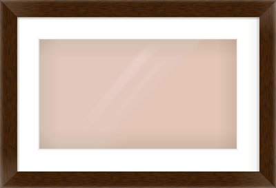Wenge Flat Frame for 480 × 270mm artwork, with Smooth White Single Mount