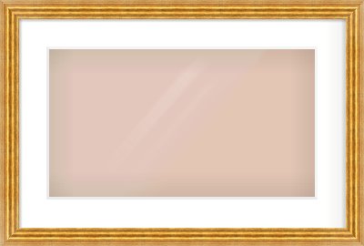 Gold Reverse Frame for 480 × 270mm artwork, with Smooth White Single Mount