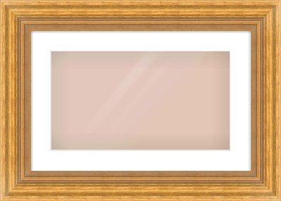 Gold Reverse Frame for 480 × 270mm artwork, with Smooth White Single Mount
