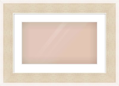 Silver / White Scoop Frame for 480 × 270mm artwork, with Smooth White Single Mount