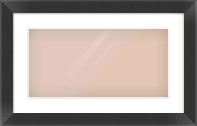 Black Reverse Frame for 500 × 250mm artwork, with Smooth White Single Mount