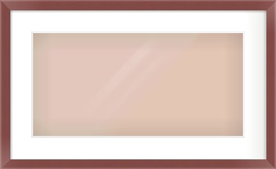 Maroon Paint Flat Frame for 500 × 250mm artwork, with Smooth White Single Mount