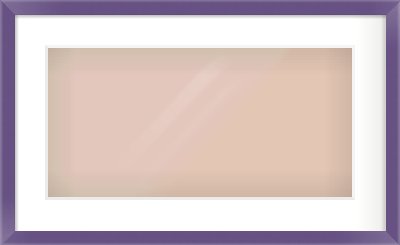 Purple Paint Flat Frame for 500 × 250mm artwork, with Smooth White Single Mount