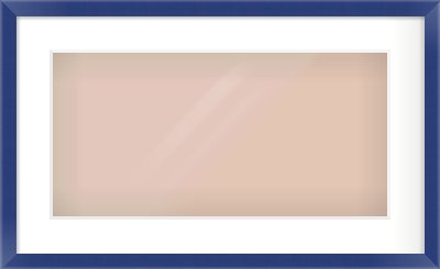 Blue Paint Flat Frame for 500 × 250mm artwork, with Smooth White Single Mount