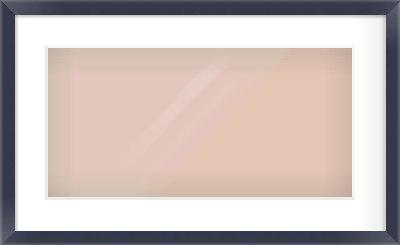 Navy Paint Flat Frame for 500 × 250mm artwork, with Smooth White Single Mount