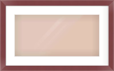 Maroon Paint Flat Frame for 500 × 250mm artwork, with Smooth White Single Mount