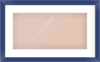 Blue Paint Flat Frame for 500 × 250mm artwork, with Smooth White Single Mount