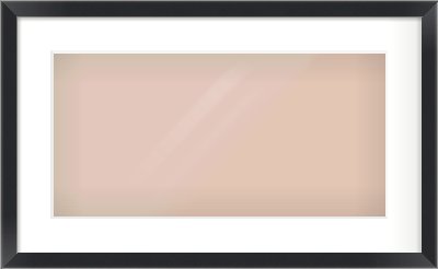 Black/Silver Flat Frame for 500 × 250mm artwork, with Smooth White Single Mount