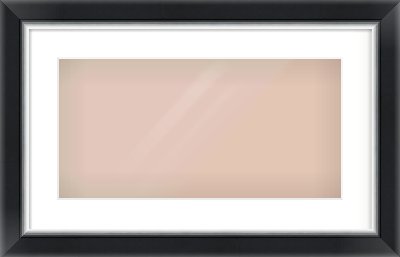 Black/Silver Reverse Frame for 500 × 250mm artwork, with Smooth White Single Mount