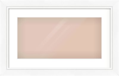 White Reverse Frame for 500 × 250mm artwork, with Smooth White Single Mount