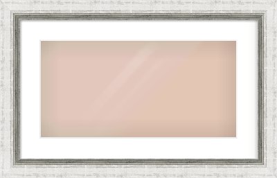 Silver Reverse Frame for 500 × 250mm artwork, with Smooth White Single Mount