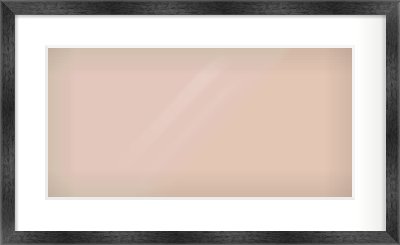 Black Flat Frame for 500 × 250mm artwork, with Smooth White Single Mount