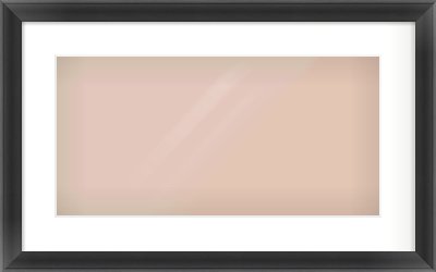 Black Scoop Frame for 500 × 250mm artwork, with Smooth White Single Mount