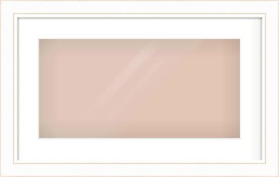 White / Natural Scoop Frame for 500 × 250mm artwork, with Smooth White Single Mount