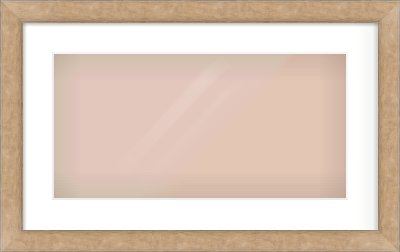 Bronze Flat Frame for 500 × 250mm artwork, with Smooth White Single Mount