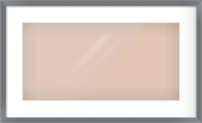 Grey Flat Frame for 500 × 250mm artwork, with Smooth White Single Mount