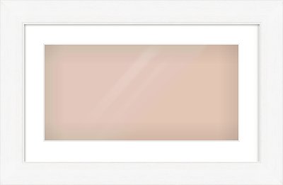 Natural Grain / White Stain Stepped Frame for 500 × 250mm artwork, with Smooth White Single Mount