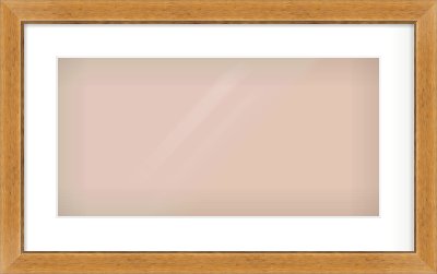 Rustic Medium Oak Reverse Frame for 500 × 250mm artwork, with Smooth White Single Mount