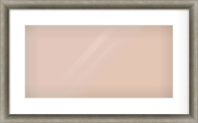 Silver Spoon Frame for 500 × 250mm artwork, with Smooth White Single Mount