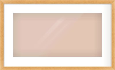 Oak Veneer Flat Frame for 500 × 250mm artwork, with Smooth White Single Mount