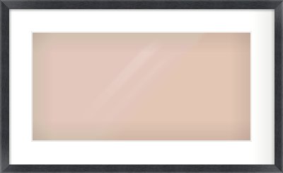 Black Wood Grain Flat Frame for 500 × 250mm artwork, with Smooth White Single Mount