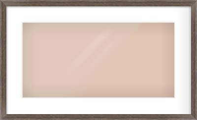 Dark Walnut Flat Frame for 500 × 250mm artwork, with Smooth White Single Mount