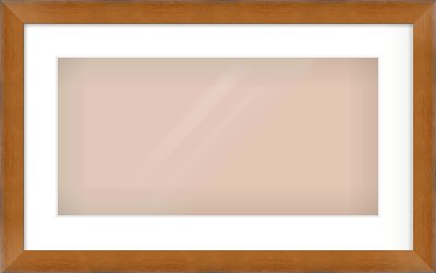 Brushed Bronze with Black Sides Flat Frame for 500 × 250mm artwork, with Smooth White Single Mount