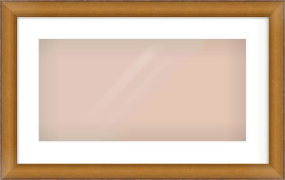 Bronze Cushion Frame for 500 × 250mm artwork, with Smooth White Single Mount