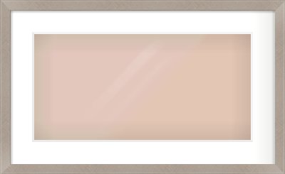 Silver & Black Sided Flat Frame for 500 × 250mm artwork, with Smooth White Single Mount