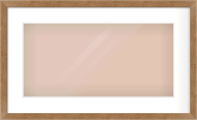Brushed Bronze with Black Sides Flat Frame for 500 × 250mm artwork, with Smooth White Single Mount