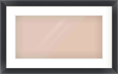 Black Bevel Frame for 500 × 250mm artwork, with Smooth White Single Mount