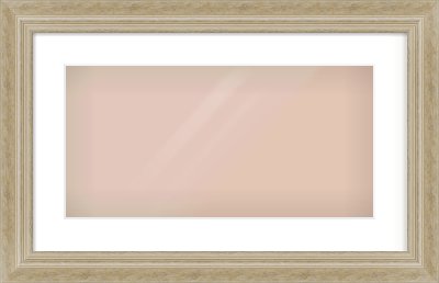 Ivory Scoop Frame for 500 × 250mm artwork, with Smooth White Single Mount