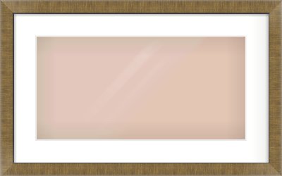 Bronze Flat Frame for 500 × 250mm artwork, with Smooth White Single Mount
