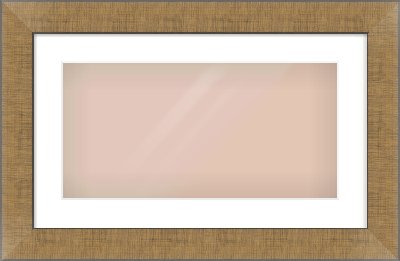 Bronze Flat Frame for 500 × 250mm artwork, with Smooth White Single Mount