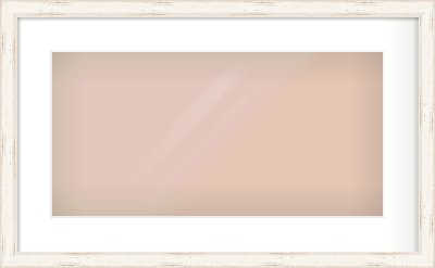 White Scoop Frame for 500 × 250mm artwork, with Smooth White Single Mount