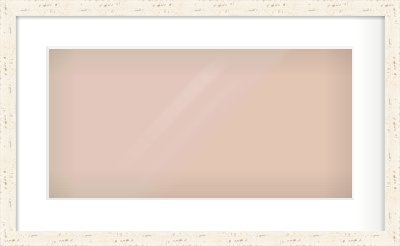 White Flat Frame for 500 × 250mm artwork, with Smooth White Single Mount