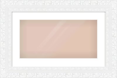 White Reverse Frame for 500 × 250mm artwork, with Smooth White Single Mount