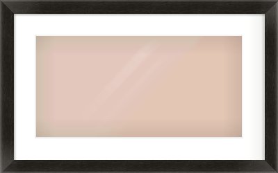 Black Grain Flat Frame for 500 × 250mm artwork, with Smooth White Single Mount