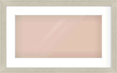 Silver Flat Frame for 500 × 250mm artwork, with Smooth White Single Mount