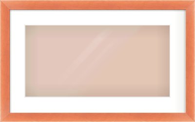 Bronze Flat Frame for 500 × 250mm artwork, with Smooth White Single Mount